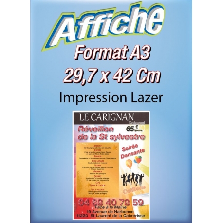 Affiche A3 lazer