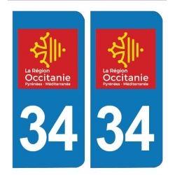 PLAQUE IMMATRICULATION - 34 - HERAULT- OCCITANIE