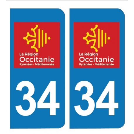 PLAQUE IMMATRICULATION - 34 - HERAULT- OCCITANIE