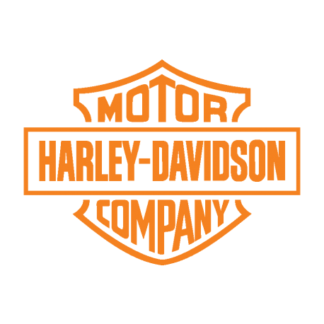 2 Sticker autocollant Harley Davidson orange