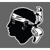Sticker tête de maure corse