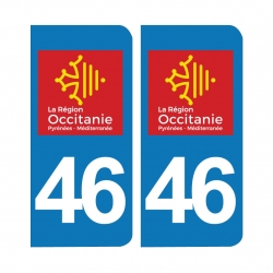 PLAQUE IMMATRICULATION - 46 - LOT- OCCITANIE 