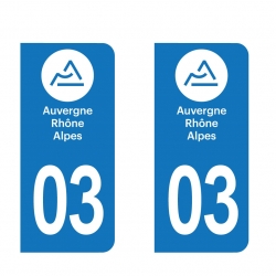 PLAQUE IMMATRICULATION - auvergne-rhone-alpes-03-ALLIER 