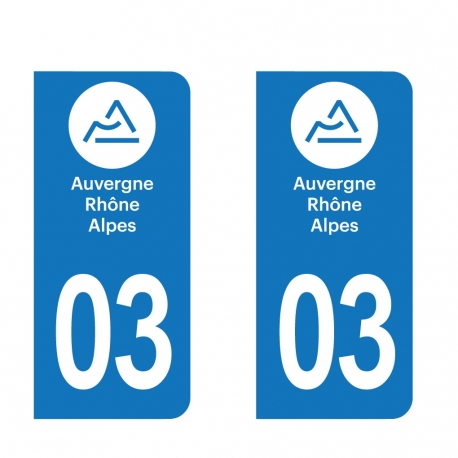 PLAQUE IMMATRICULATION - auvergne-rhone-alpes-03-ALLIER 