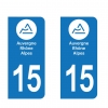 PLAQUE IMMATRICULATION - auvergne-rhone-alpes-15-CANTAL 
