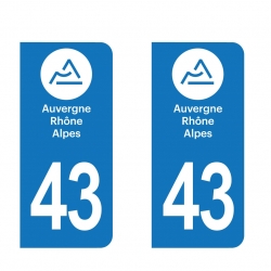 PLAQUE IMMATRICULATION - auvergne-rhone-alpes-43-HAUTE-LOIRE 
