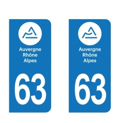 PLAQUE IMMATRICULATION - auvergne-rhone-alpes-63-PUIT-DE-DOME 