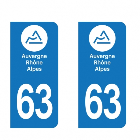 PLAQUE IMMATRICULATION - auvergne-rhone-alpes-63-PUIT-DE-DOME 