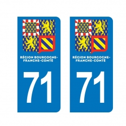 PLAQUE IMMATRICULATION - Bourgogne-Franche-Comté 