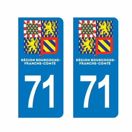 PLAQUE IMMATRICULATION - Bourgogne-Franche-Comté 