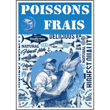 Affiche poissons frais
