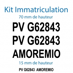 Kit lettrage immatriculation Bateau