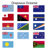 autocollant Drapeaux horizontal océania