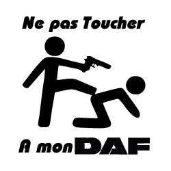 sticker ne pas toucher à mon Camion