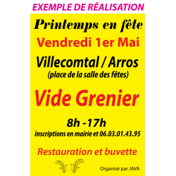 Affiche Jaune Fluo personnalisée