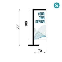 Voile Banner Rectangulaire avec mat Voile:Grand 