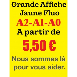 Affiche Jaune Fluo personnalisée