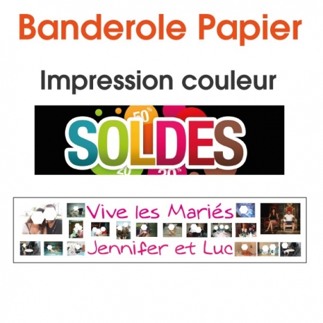 Banderole papier quadri